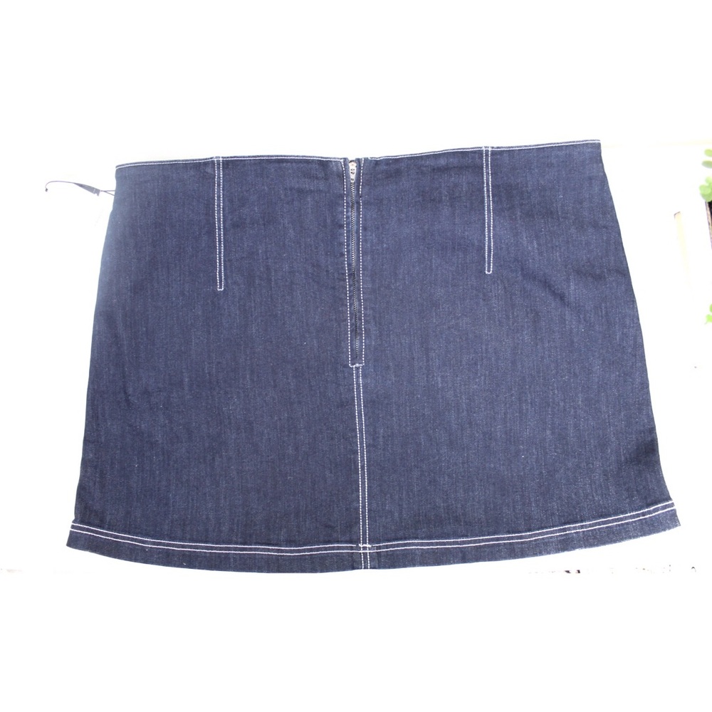 Express Slim A Line Mini High Rise Dark Mini 18 - Picture 3 of 5